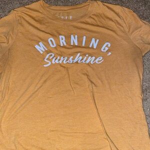 morning sunshine , yellow-orangish shirt